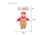 OBL712041 - 10 inches four tones chromatic stripe unlined upper garment of cotton body doll (IC)