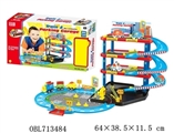 OBL713484 - Cartoon city train parking lot