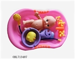 OBL713487 - Lining plastic doll with bath