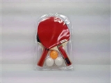 OBL714826 - Wooden table tennis racquet (with 3 balls)