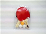 OBL714827 - Wooden table tennis racquet (with 3 balls)