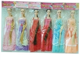 OBL715056 - 6只高档11.5寸实身长发公主芭比五款混装