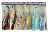 OBL715057 - 6只高档11.5寸实身长发公主芭比五款混装