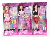OBL715079 - 高挡盒11.5寸12关节实身时装公主芭比带吸塑鞋饰品3款混装