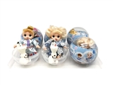OBL715091 - 环保PVC球蛋塑料加热塑膜第3代2款12厘米搪胶冰雪宝贝带搪胶雪宝混装
