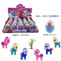 OBL715310 - High-grade PVC environmental protection egg evade glue pony polyster with plastic trees three conven