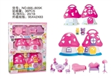 OBL715409 - The simulation mushroom villas set assembly doll and furniture