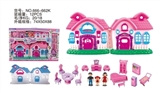 OBL715412 - Simulation package with four light colorful villa with furniture, 3, 12 first acoustic cool music