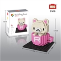 OBL715669 - Pink glass bear 390 pieces