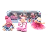 OBL715888 - Six inches cute sleeping baby egg window box three suits