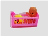 OBL716543 - 卡通搪胶娃娃婴儿摇床套装