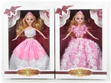 OBL718257 - 11.5 inch solid body 3 d eyes dress barbie wore the crown two orange