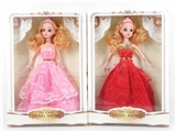OBL718258 - 11.5 inch solid body 3 d eyes dress barbie wore the crown two orange
