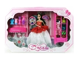 OBL718277 - 11.5 -inch 12 joint 3 d eyes dress barbie wears crown with chest, blister