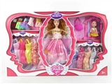 OBL719785 - 高档大盒装11.5寸实身芭比带3寸实身芭比带14件衣服带配件