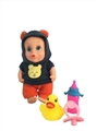 OBL719904 - 10 inch plastic solid body evade glue hands really eyes with 3 d animal dolls with music palm bottle