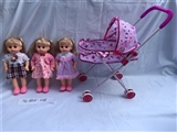 OBL722004 - 14 inch empty handed doll with four tones of IC with iron carts