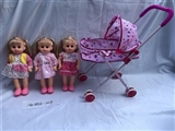 OBL722005 - 14 inch empty handed doll with four tones of IC with iron carts