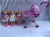 OBL722007 - 14 inch empty handed doll with four tones of IC with iron carts