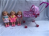 OBL722008 - 14 inch empty handed doll with four tones of IC with iron carts