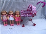 OBL722011 - 14 inch empty handed doll with four tones of IC with iron carts