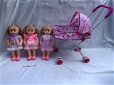 OBL722012 - 14 inch empty handed doll with four tones of IC with iron carts
