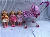 OBL722018 - 14 inch empty handed doll with four tones of IC with iron carts