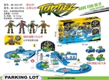 OBL722561 - Teenage mutant ninja turtles with two scooter parking lot 1 doll (with projection figures)
