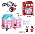 OBL722629 - Ladybug girl villa furniture with two dolls