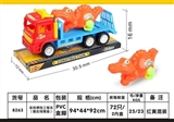 OBL724116 - Solid color inertia engineering vehicle pull crocodile