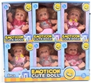 OBL724353 - 8寸搪胶女表情娃展示盒6只装