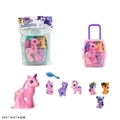 OBL724400 - Evade glue pony suitcase Two colors three mixed with a comb