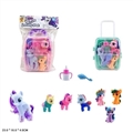 OBL724401 - Evade glue pony suitcase dichromatic three mixed with comb with bottles