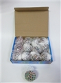 OBL724739 - Box 12 6 cm white mesh beads