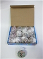 OBL724739 - 盒装12粒6cm白网彩珠球