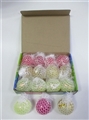 OBL724745 - Box 12 6 cm white sequins grape ball net