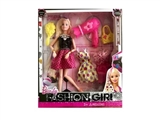 OBL725374 - 11.5寸12关节时装短裙长发芭比带多种配件