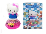 OBL725438 - Upscale solid body universal light music electric rotating hello Kitty cat cat