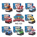 OBL725648 - 8款赛车版狗狗回力积木车1PCS/盒