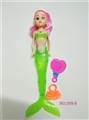 OBL726056 - 9 inches light mermaid with comb, bag