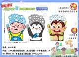 OBL726146 - Cartoon hand bubble three orange