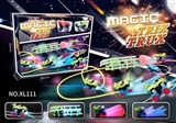 OBL726610 - 攀爬特技夜光轨道车(电动蓝色灯光）不包电（英文包装）