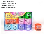 OBL726936 - 7.5印双色怪脸表情 12pcs
