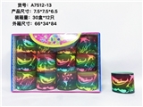OBL726944 - 印圣诞海豚图案7.5彩虹圈 12PCS
