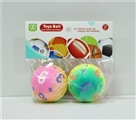 OBL727504 - 6.3 CM dazzle colour PU digital ball set of 2