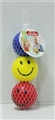 OBL727511 - 7.6 CM 3 color smiling face PU ball set of three