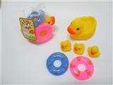 OBL727617 - 四只庄搪塑小号子母鸭加泳圈（环保材料）
