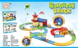 OBL727627 - Aircraft lighting 360 ° rotating sleeping train track blocks assembled projection lighthouse