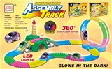 OBL727638 - Special 360 ° rotating soft luminous racing track castle mountain scene