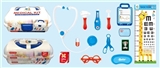 OBL727815 - 13 PCS powder blue medicine cabinet